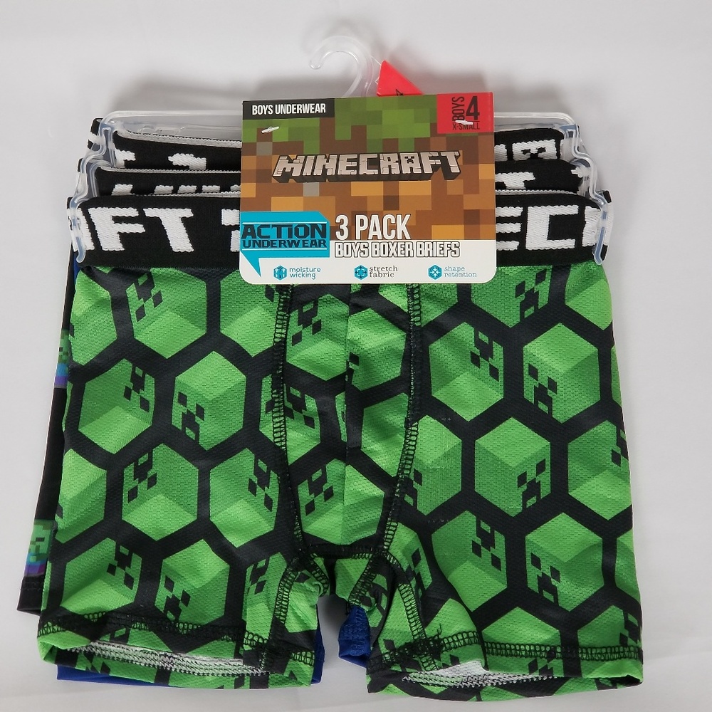 Action Underwear Minecraft 3 pack boys boxer brief
